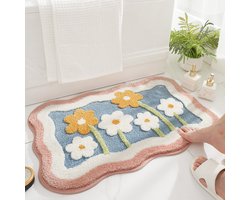 Bademat-Ruig Antisliptoestel-Wasbaar-50x80cm-Kleurrijk