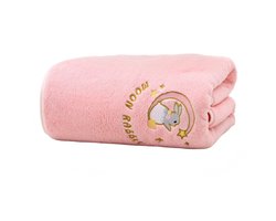 Badhanddoek — 70 x 140 cm — Strandlaken — Design "Moon Rabbit" — Zacht katoen — Handdoek — Zacht & absorberend — Geschikt voor badkamers, keukens, gezichtsverzorging, stranden, sportscholen, spa's en meer
