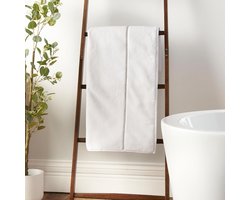 Badhanddoek 70x120 cm Satijn Katoen Zero Twist Effen Wit