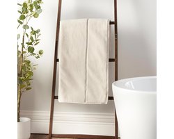 Badhanddoek 70x120 cm Satijn Katoen Zero Twist Effen Wit