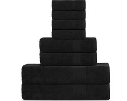 badhanddoeken, 2 handdoeken en 4 handdoeken, 500 g/m², vaste zoom, zeer absorberend (8 stuks)