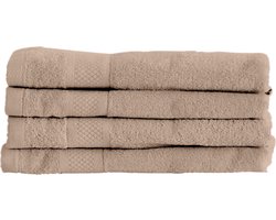 Badhanddoeken 70x140 cm - Badlakens - Handdoeken - Set van 4 stuks - Badtextiel - Taupe/Bruin