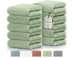 Badhanddoeken HomeBurg Core 400 g/m² Mosgroen 30 x 30 cm (verpakking van 10)