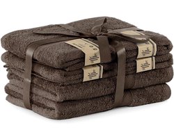 Badhanddoeken Set - Handdoeken Set Douche - Dagelijks Gebruik - Zacht Bamboe Viscose - 4x 50x100 + 2x 70x140 - Bruin