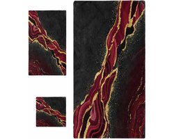 Badhanddoeken Set - Luxe Handdoeken - Badkamer Decoratie - Sneldrogend Zacht - 3 Delig - Marmer Abstract