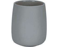 Badkamer Beker - Tandenborstelhouder Mok - Tandenpoetsen Organiseren - Rubberen Oppervlak - 86 x 86 x 10 cm - Grijs