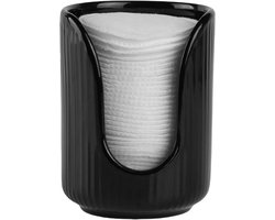 Badkamer bekerhouder, badkamer bekerdispenser, kaptafel papieren bekerdispenser, zwart - 8*8*10CM