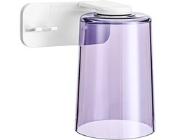 Badkamer Bekers - Mondwaterbeker Houder - Hygiënisch Werken - Magnetische Wandmontage - 11 x 11.5 cm - Paars
