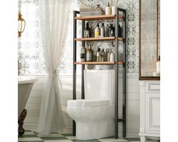 Badkamer boven het toilet opbergkastWandrek