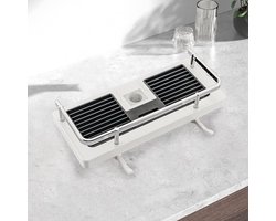 Badkamer Doucherek zonder Boren, Home Badkamer Lift Beugel, G584B Vierkant Gat, Douche Stang Opberg Tray - Opslag voor Doucheproducten & Accessoires