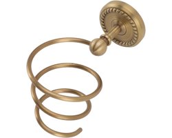 Badkamer Föhn Houder，Messing Haarverzorgingsgereedschap Houder Muurbevestiging Brons Afgewerkt ，Spiraal Haardroger Hangende Rek