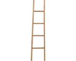 Badkamer Handdoekladder - Decoratieve Houten Ladder - Ruimte Organiseren - Natuurlijk Hout - 150 x 35 cm - Bruin