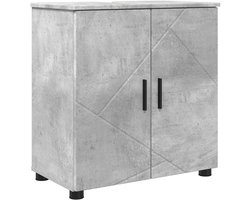 Badkamer kast | Badkamermeubel Beton Grijs 61 x 35 x 64 cm Bewerkt hout & Metaal