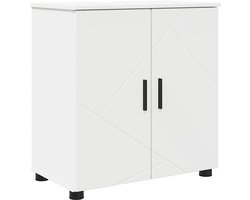 Badkamer kast | Badkamermeubel Wit 61 x 35 x 64 cm Bewerkt hout & Metaal