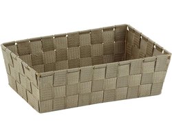 Badkamer Mand - Opbergbak - Badkamer Organiseren - Duurzaam Kunststof - 30cm Lengte - Taupe
