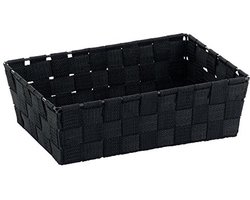 Badkamer Mand Zwart 300mm x 210mm - Kunststof Opbergmand