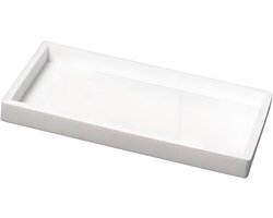 Badkamer opbergbak - dienblad - dienblad rechthoek - Geen installatie vereist - Wit - Siliconen - 20*10*2cm