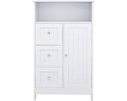 Badkamer opbergkast met 3 lades en 1 deur - Wit