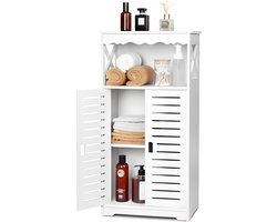 Badkamer opbergkasten, witte vloer vrijstaande kast, thuis waterdichte opbergmeubels voor slaapkamer keuken hal, kasteenheid met dagelijks gebruik laag, 75x24x34cm