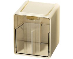 Badkamer Organizer - Opbergdoos - Aanrecht Opruimen - Stofdichte Lade - 13.3cm Lengte - Geel