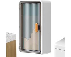 Badkamer Papierhouder - Wandkast Tissue Box - Ruimte Organiseren - Waterdichte Plank Opslag - 36.5 cm Hoog - Wit