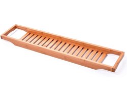 Badkamer Plank - Bad Accessoire - Ontspannen in Bad - Natuurlijk Bamboe - 70 cm - Natuurlijk