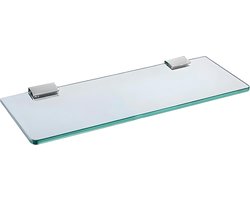 Badkamer Plank - Glazen Plank - Douche Opslag - Roestbestendige Beugel - 30 CM - Transparant