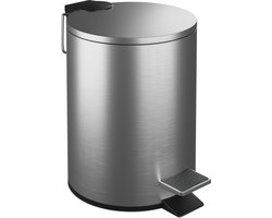 badkamer prullenbak - 3 l - rvs - softclose - binnenemmer - toilet
