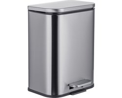 Badkamer prullenbak - 5 l - fingerprintproof - rvs