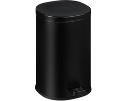 badkamer prullenbak - 5 l - softclose - 2 binnenemmers - toilet - zwart