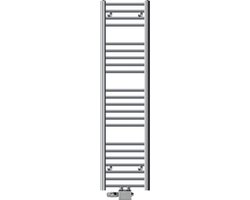 Badkamer radiator middenaansluiting 300x1400 mm chroom recht met universele aansluitset LuxeBath