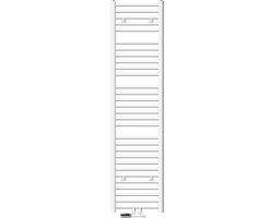 Badkamer radiator middenaansluiting 400x1800 mm wit gebogen met wandaansluitset LuxeBath