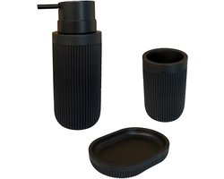 Badkamer set - 3-delig - zwart