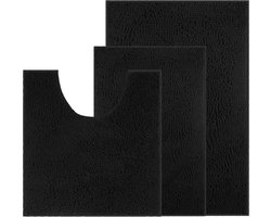 Badkamer set - Badmat - Comfortabele en Zachte Badkamerset van Chenille met Antislip en Absorberend Vermogen