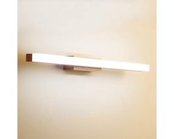 Badkamer Spiegel Verlichting - Houten Wandlamp - Aanlichten Badkamer - Warm Wit Licht - 80cm - Houtkleur