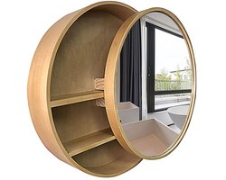 Badkamer spiegelkast met schuifdeur 50 cm doorsnede walnoothout