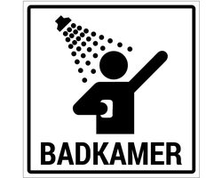Badkamer sticker | 10 x 10 cm