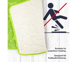 Badkamer Tapijt met Memory Schuim Blauw - Badmat kan gecombineerd worden tot een set - Antislip & Maschinewasbaar - Douchedeken 60 x 100 cm