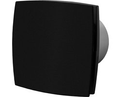 Badkamer ventilator 100 mm met timer mat zwart Silent