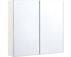 Badkamer wandkast met spiegel NAVARRA 80 cm 70 cm Wit