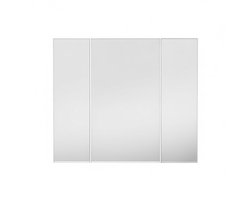 Badkamer wandkast, spiegelkast, driedeurs opbergkast 60×15×55 cm, wit, met verstelbare planken, modern minimalistisch design, geschikt voor badkamer, toilet of hal voor opbergen en organiseren.