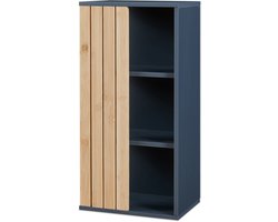 Badkamer wandkast Svanes 60x30x20 cm donkergrijs en naturel [en.casa]