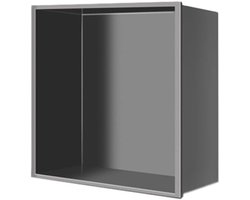 Badkamer Wandplank - Douche Opberger - Badkamer Organisatie - Zonder Tegels Installeren - 32x32x12.5cm - Grijs