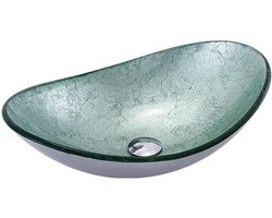 Badkamer Wastafel - Waskom Glas - Modern Interieur - Gehard Glas - 54 x 36 cm - Transparant