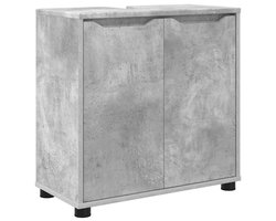 Badkamer Wastafelkast | badkamerkast | Wastafelmeubel | Wastafel onderkast Beton Grijs 60 x 30 x 60 cm Bewerkt hout
