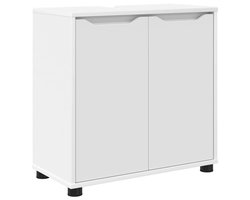 Badkamer Wastafelkast | badkamerkast | Wastafelmeubel | Wastafel onderkast Wit 60 x 30 x 60 cm Bewerkt hout