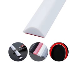 Badkamer Waterbarrière Strip - Douchedrempel 200 cm - Rond - Zelfklevende Siliconen Waterstopper - Waterstopper Tegen Waterlekkage - Waterkering voor Douche, Bad en Keuken - Wit