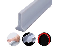 Badkamer Waterbarrière Strip - Douchedrempel 200 cm - Zelfklevende Siliconen Waterstopper - Waterstopper Tegen Waterlekkage - Waterkering voor Douche, Bad en Keuken - Wit