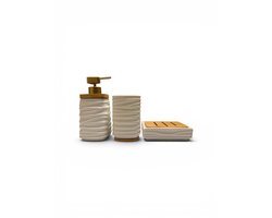 Badkameraccessoire Set, 3-Delig, Wit