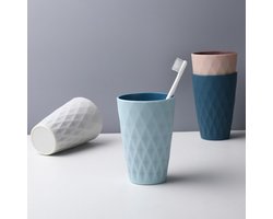 Badkamerbeker Set van 2 - Scandinavisch Design, 450 ml, Robuust en Valbestendig
